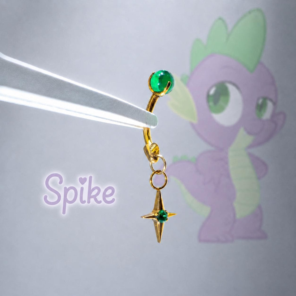 Titanium Four Point Star Charm Curved Barbell | Eyebrow Rook Snug Navel Collarbone Piercing | Pony Inspired Kawaii Jewelry - product image 7