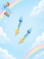 F136 Titanium Rainbow Dash Spike Helix Earring | Kawaii Star Lightning Bolt Cartilage Piercing | Elf Ear Devil Ear Hypoallergenic Jewelry - product image 2