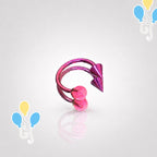 Titanium MLP Opal Spike Spiral Barbell | 16G Twister Ring - 11 Character Styles |  Helix Lip Cartilage Piercing Jewelry - product image 3