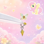 F136 Titanium Gradient Butterfly Horseshoe Ring | Pony C Ring Lip Cartilage Conch Helix Hoop | 8 Styles Kawaii Piercing - product image 3