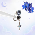 MLP F136 Titanium Four Point Star Horseshoe Ring | Pony Inspired Lip Cartilage Helix Hoop | Internally Threaded Kawaii Piercing - product image 10