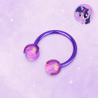 Titanium Pony Inspired Opal Horseshoe Ring｜ 16G Circular Barbell｜ Kawaii MLP Style Helix Septum Lip Cartilage Piercing Jewelry - product image 10