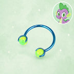 Titanium Pony Inspired Opal Horseshoe Ring｜ 16G Circular Barbell｜ Kawaii MLP Style Helix Septum Lip Cartilage Piercing Jewelry - product image 9