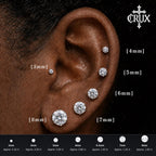Mystic Rainbow Moissanite Flat Back Stud - product image 8