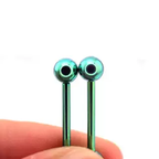 Colorful High Polish Classic Internally Threaded Titanium barbell stud - Colorful High Polish Classic Internally Threaded Titanium barbell stud - Sliver / 12mm by CRUXJEWELRY