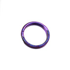 Basic Half Opal Titanium Segment Hoop - Basic Half Opal Titanium Segment Hoop - Deep Purple / 8mm by CRUXJEWELRY