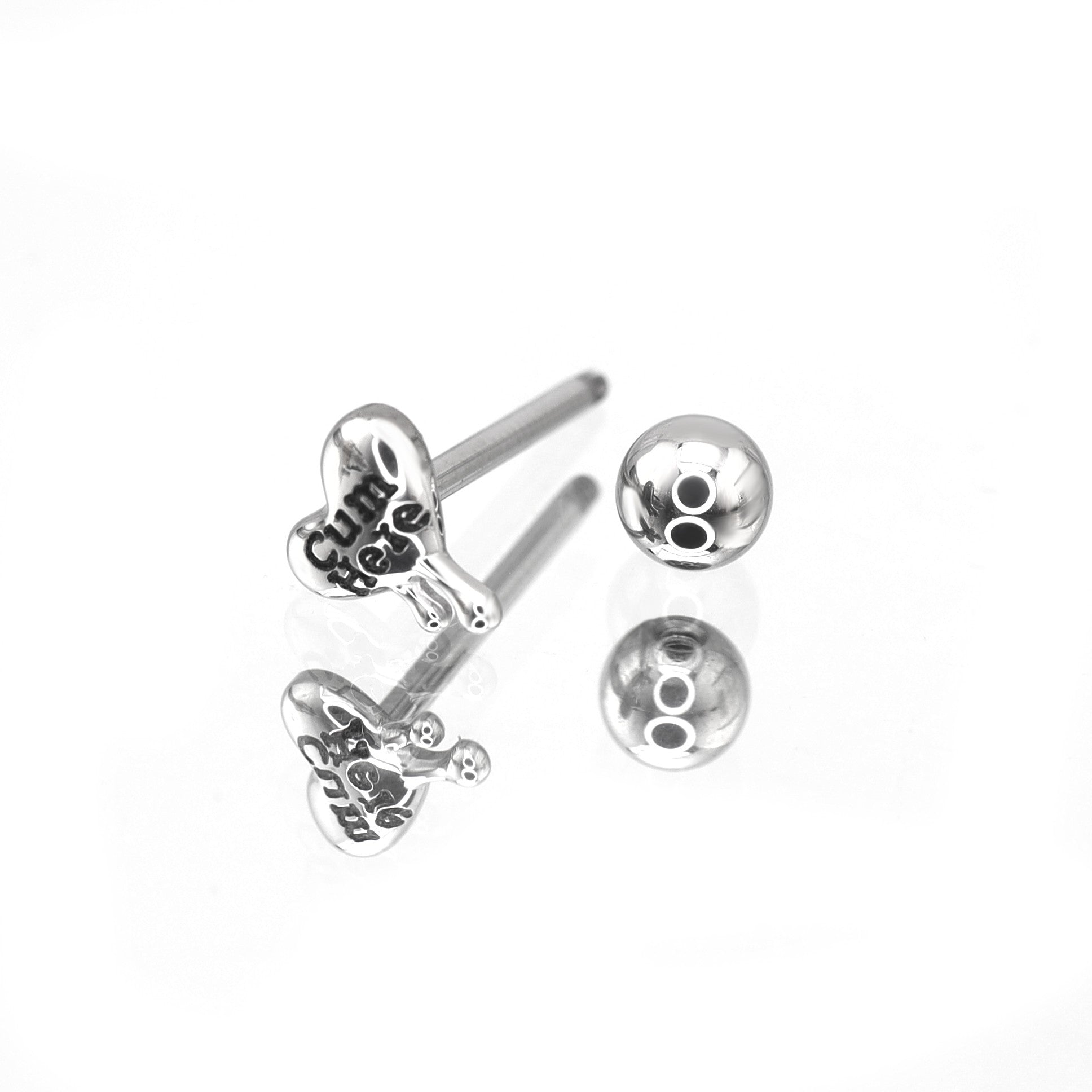 Surgical Steel Initial Tongue Ring | Custom Letter Short Barbell