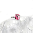 Gradient Tourmaline CZ Titanium tongue stud - Gradient Tourmaline CZ Titanium tongue stud - Neon Pink / 12mm by CRUXJEWELRY