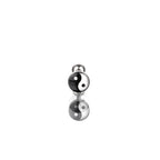 Resin Yin Yang Symbol Tongue Stud - Resin Yin Yang Symbol Tongue Stud - 1.2mm/16G / 10mm by CRUXJEWELRY