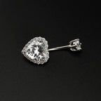 Heart-shaped CZ S925 Sterling Silver Belly Ring - Heart-shaped CZ S925 Sterling Silver Belly Ring - 6mm by CRUXJEWELRY