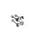 Resin Yin Yang Symbol Tongue Stud - Resin Yin Yang Symbol Tongue Stud - 1.2mm/16G / 10mm by CRUXJEWELRY