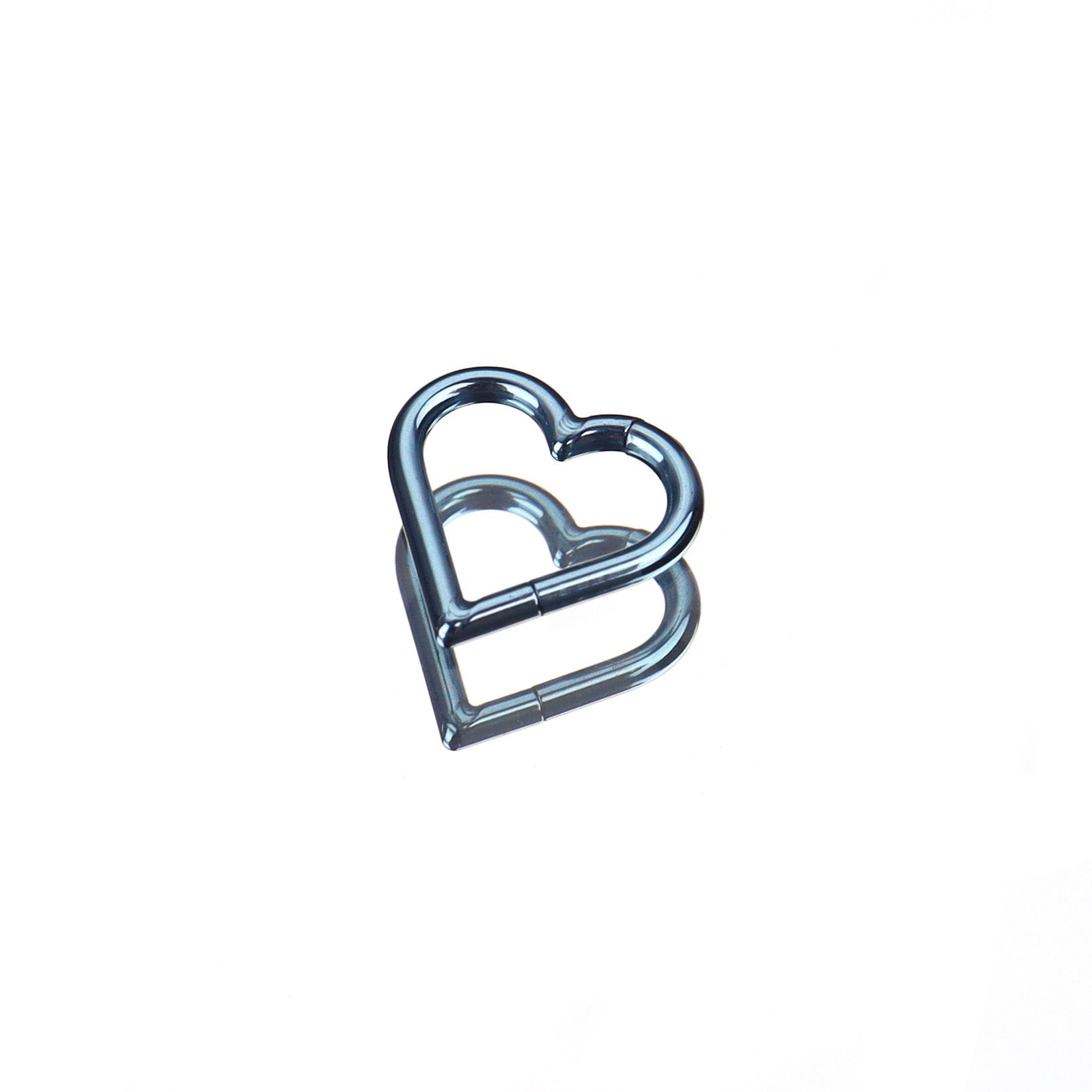 Heart-shaped Titanium Septum Ring - Heart-shaped Titanium Septum Ring - Blue / 8mm by CRUXJEWELRY