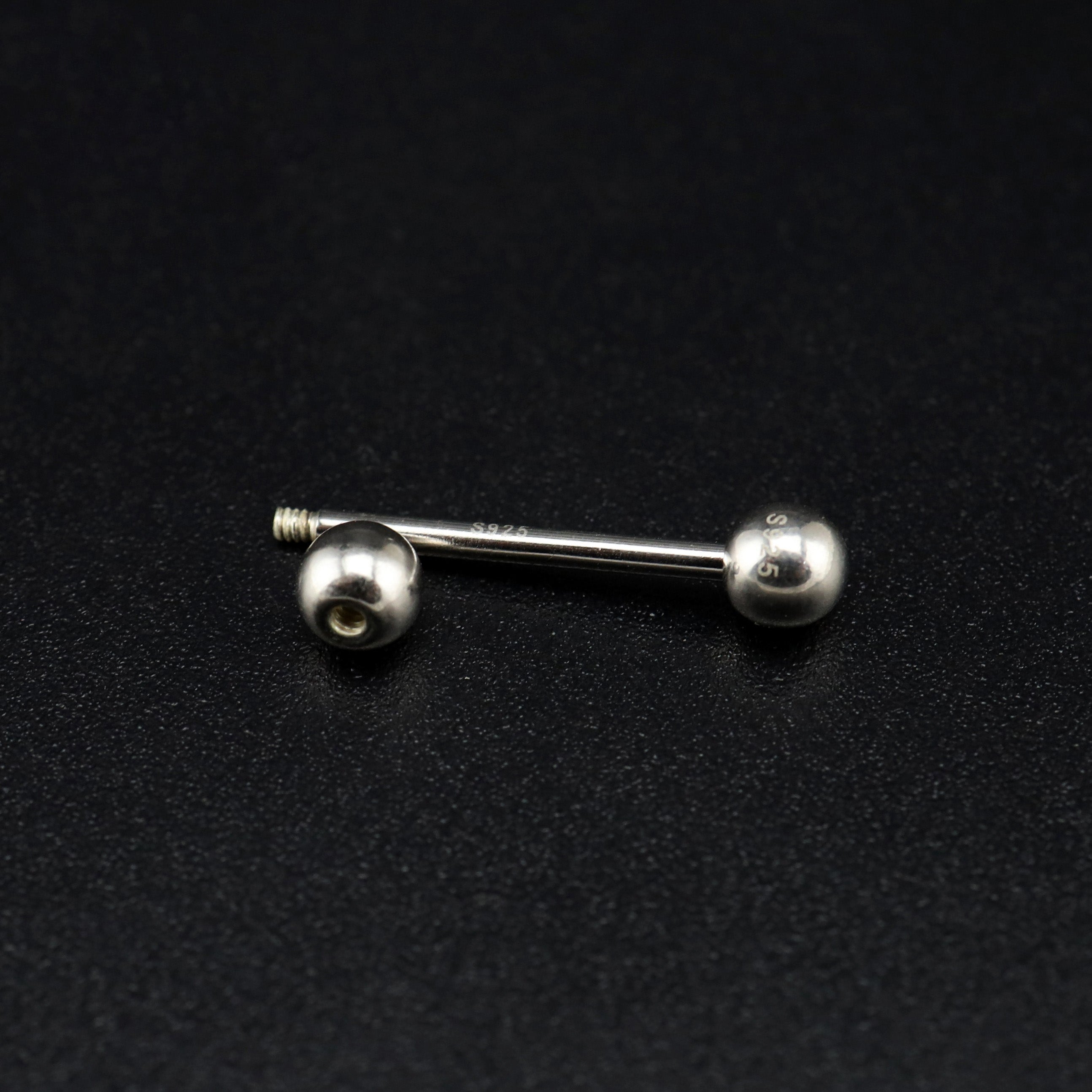 Classic Externally Threaded S925 Sterling Silver barbell studs - Classic Externally Threaded S925 Sterling Silver barbell studs - Default Title by CRUXJEWELRY