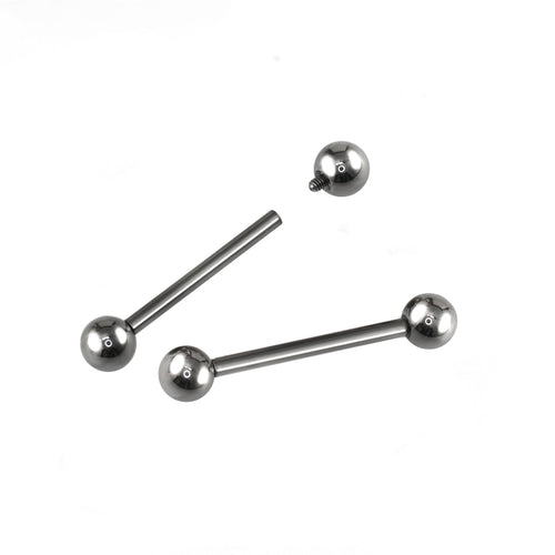 Classic Internally Threaded Titanium Barbell - Classic Internally Threaded Titanium Barbell - 10mm / 4mm by CRUXJEWELRY