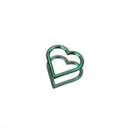 Heart-shaped Titanium Septum Ring - Heart-shaped Titanium Septum Ring - Green / 8mm by CRUXJEWELRY