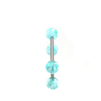 Vibrant Acrylic stainless steel Straight Barbell - Vibrant Acrylic stainless steel Straight Barbell - Light Blue / 10mm by CRUXJEWELRY
