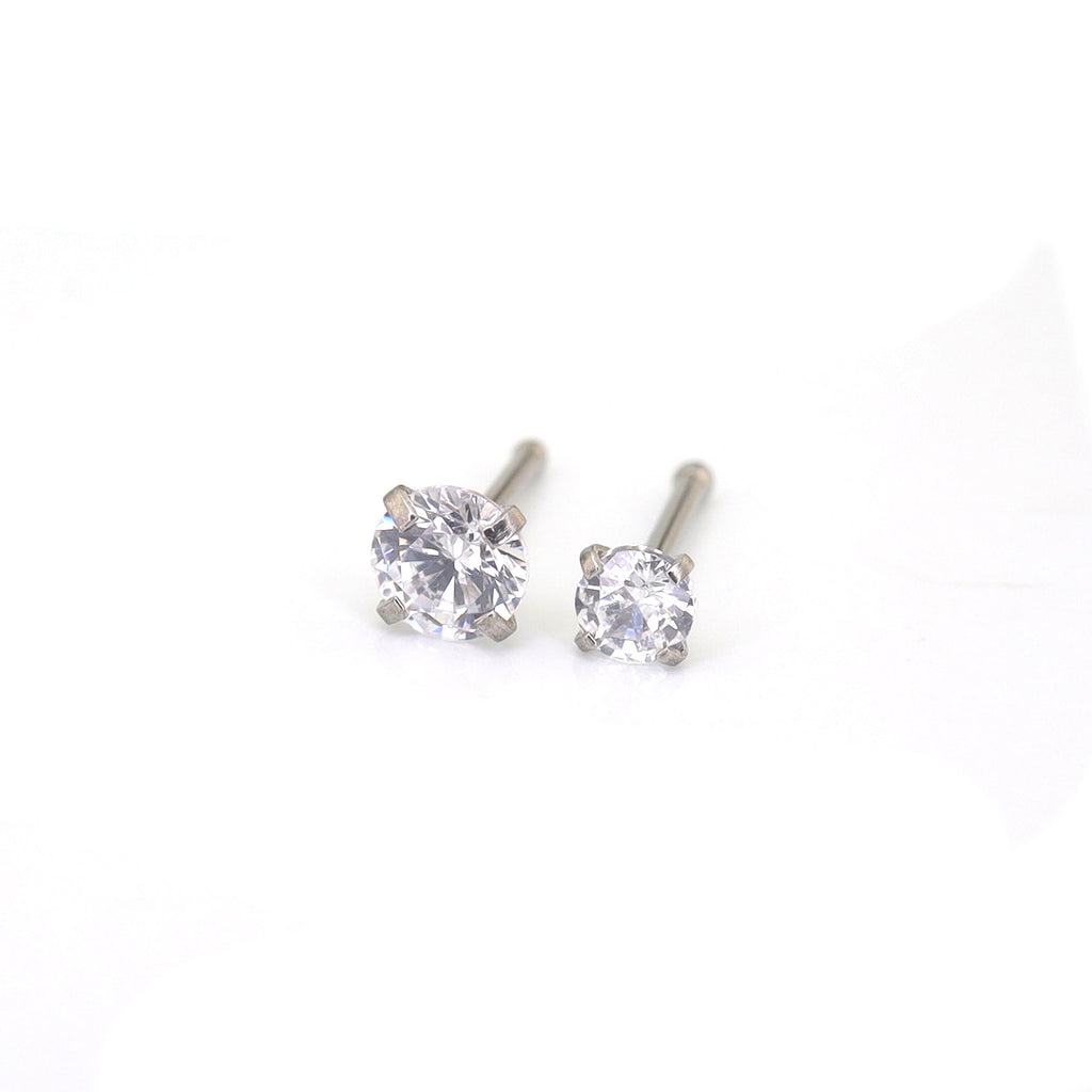 4/8PCS 20G CZ Nostril Stud Set - 4/8PCS 20G CZ Nostril Stud Set - 4PCS by CRUXJEWELRY