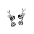 Resin Oil Slick Star tongue stud - Resin Oil Slick Star tongue stud - 1.2mm/16G / 10mm by CRUXJEWELRY