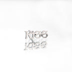 "KISS" Text Stainless Steel Tongue Stud - "KISS" Text Stainless Steel Tongue Stud - 1.2mm/16G / 12mm by CRUXJEWELRY