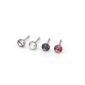 4/8PCS 20G Crystal Nostril Stud Set - 4/8PCS 20G Crystal Nostril Stud Set - 4PCS by CRUXJEWELRY