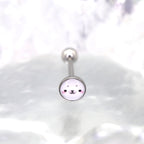 Little Seal Resin Tongue Stud - Little Seal Resin Tongue Stud - 1.2mm/16G / 10mm by CRUXJEWELRY