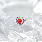 Cute Donut-Milk-Strawberry Epoxy Resin Stainless Steel Tongue Stud - Cute Donut-Milk-Strawberry Epoxy Resin Stainless Steel Tongue Stud - Red-Pink / 10mm by CRUXJEWELRY