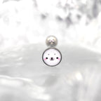 Little Seal Resin Tongue Stud - Little Seal Resin Tongue Stud - 1.2mm/16G / 10mm by CRUXJEWELRY