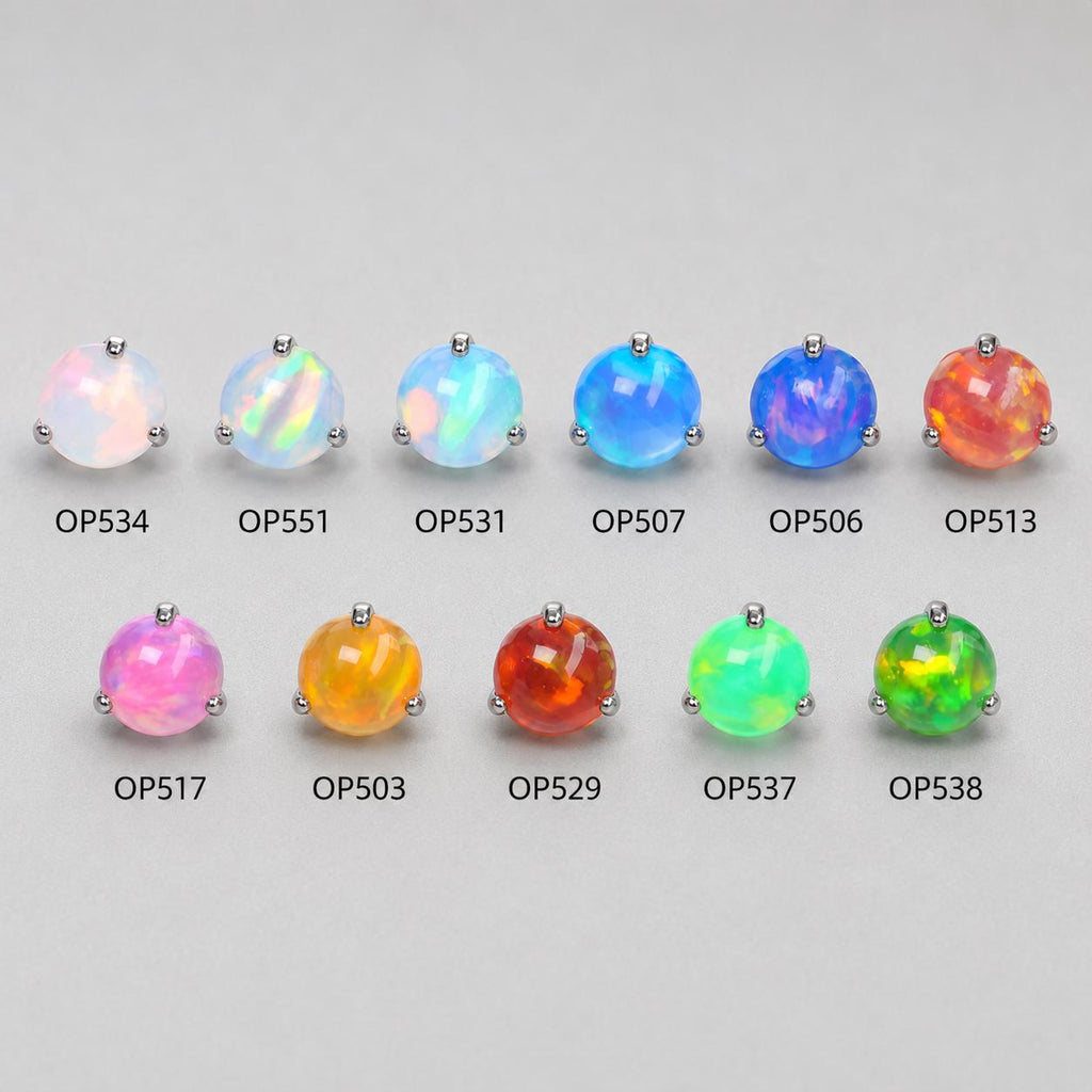 Aurora Orb Opal F136 Titanium piercing top detail 7