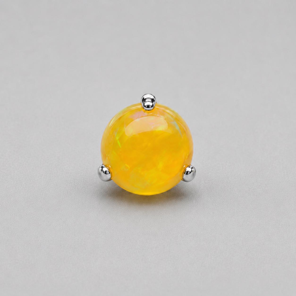 Aurora Glow Jelly Opal OP503 Amber F136 Titanium piercing top