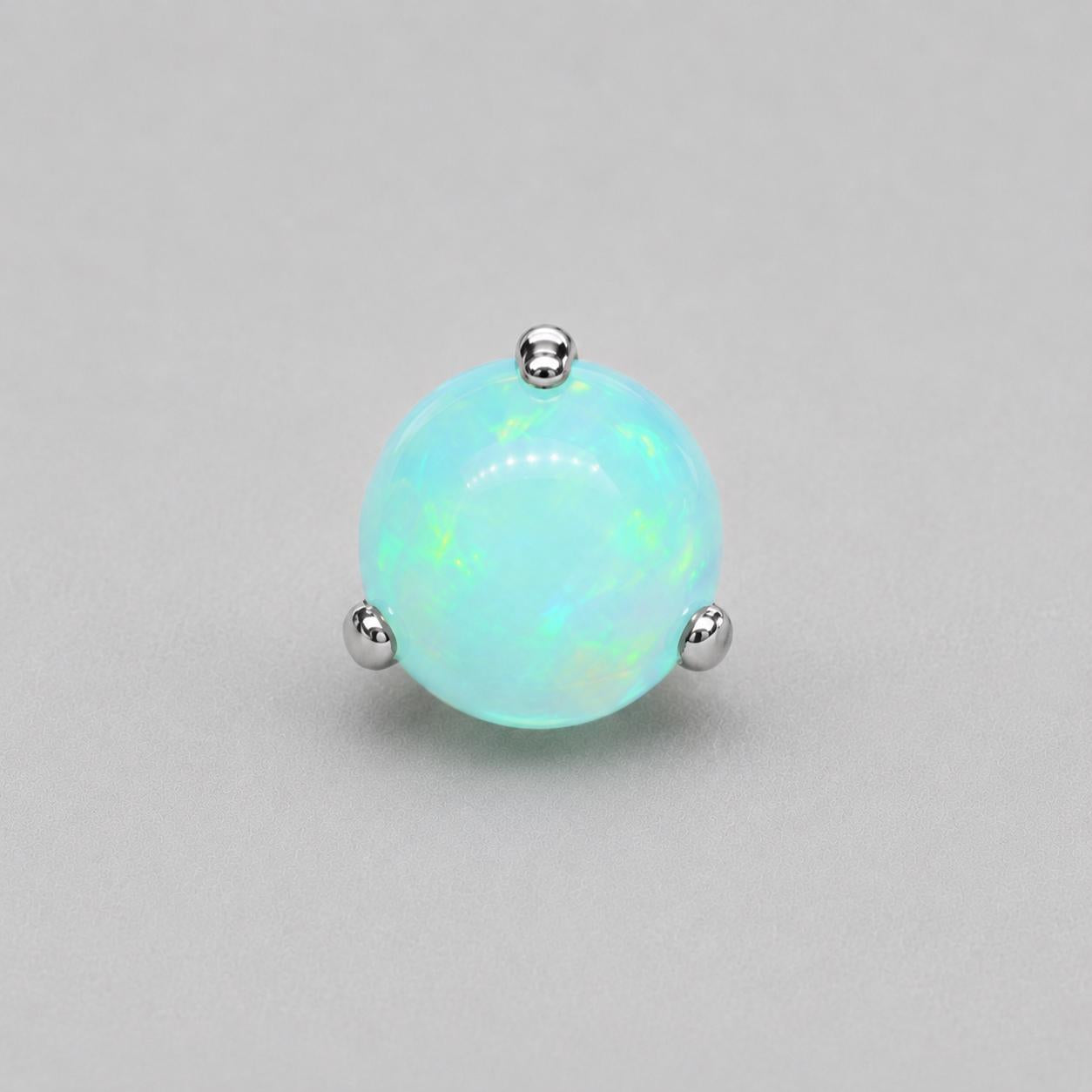 Aurora Glow Jelly Opal OP531 Mint Blue F136 Titanium piercing top