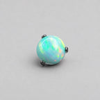 Solar Flare Fire Opal OP03 Mint Green F136 Titanium piercing top