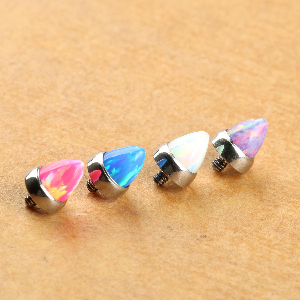 Prism Spike Opal F136 Titanium piercing top detail 2