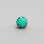 Solar Ripple Fire Opal OP11 Aqua Green F136 Titanium piercing top