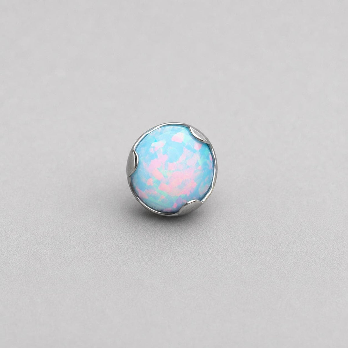 Solar Ripple Fire Opal OP06 Light Blue F136 Titanium piercing top