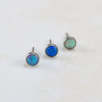 Solar Pulse Fire Opal F136 Titanium piercing top detail 7