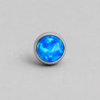 Solar Pulse Fire Opal OP05 Deep Blue F136 Titanium piercing top