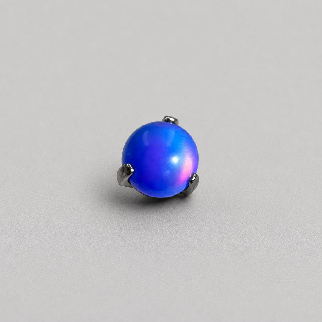 Nebula Eclipse Opal AN374 Violet F136 Titanium piercing top