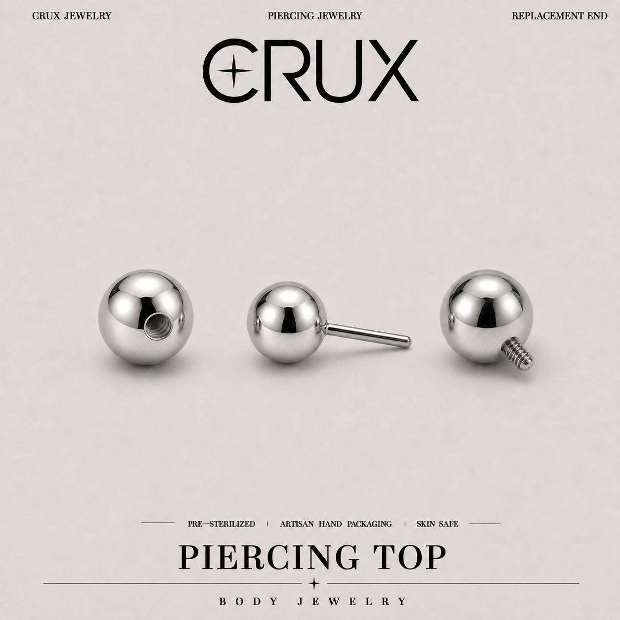 Multi-Fit Ball End F136 Titanium piercing top
