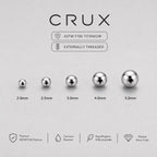 Multi-Fit Ball End F136 Titanium piercing top detail 14