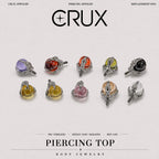 Dragon-Claw Crystal Ball F136 Titanium piercing top