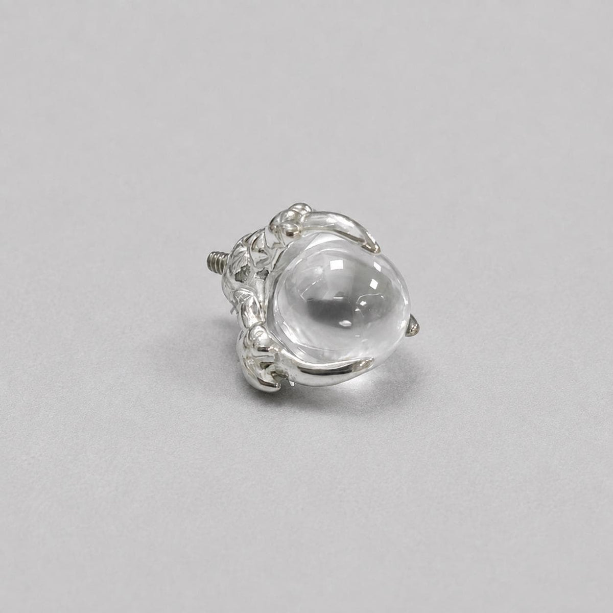 Dragon-Claw Crystal Ball Clear F136 Titanium piercing top