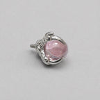Dragon-Claw Crystal Ball Pink F136 Titanium piercing top