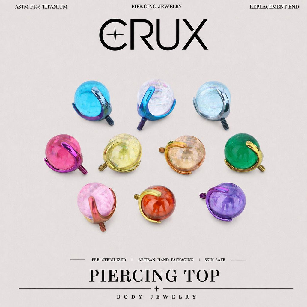 Prism Zircon Ball F136 Titanium piercing top
