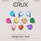 Prism Zircon Ball F136 Titanium piercing top
