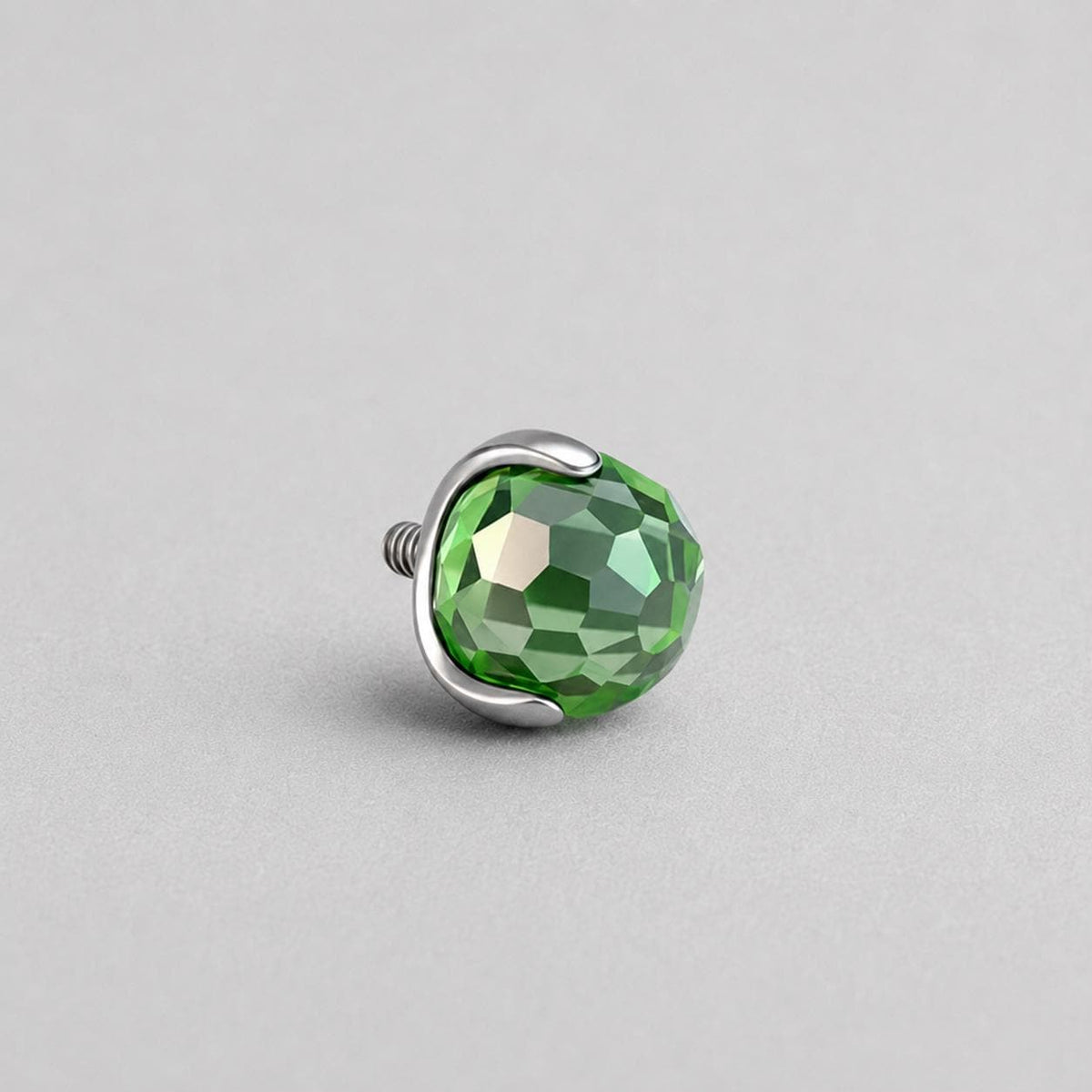 Disco Ball Crystal Green F136 Titanium piercing top