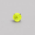 Round-Cut CZ Neon Yellow F136 Titanium piercing top