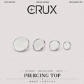 ETSY 4558636616 | IMAGE 1 | Polished Flat Disc Titanium Piercing Top