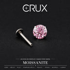 Pink Moissanite Flat Back Stud - product image 1