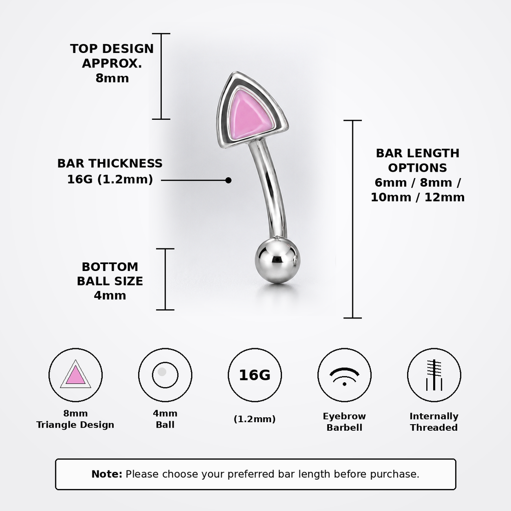 Paws & Purrs - Kawaii Kitty Ear Eyebrow Studs