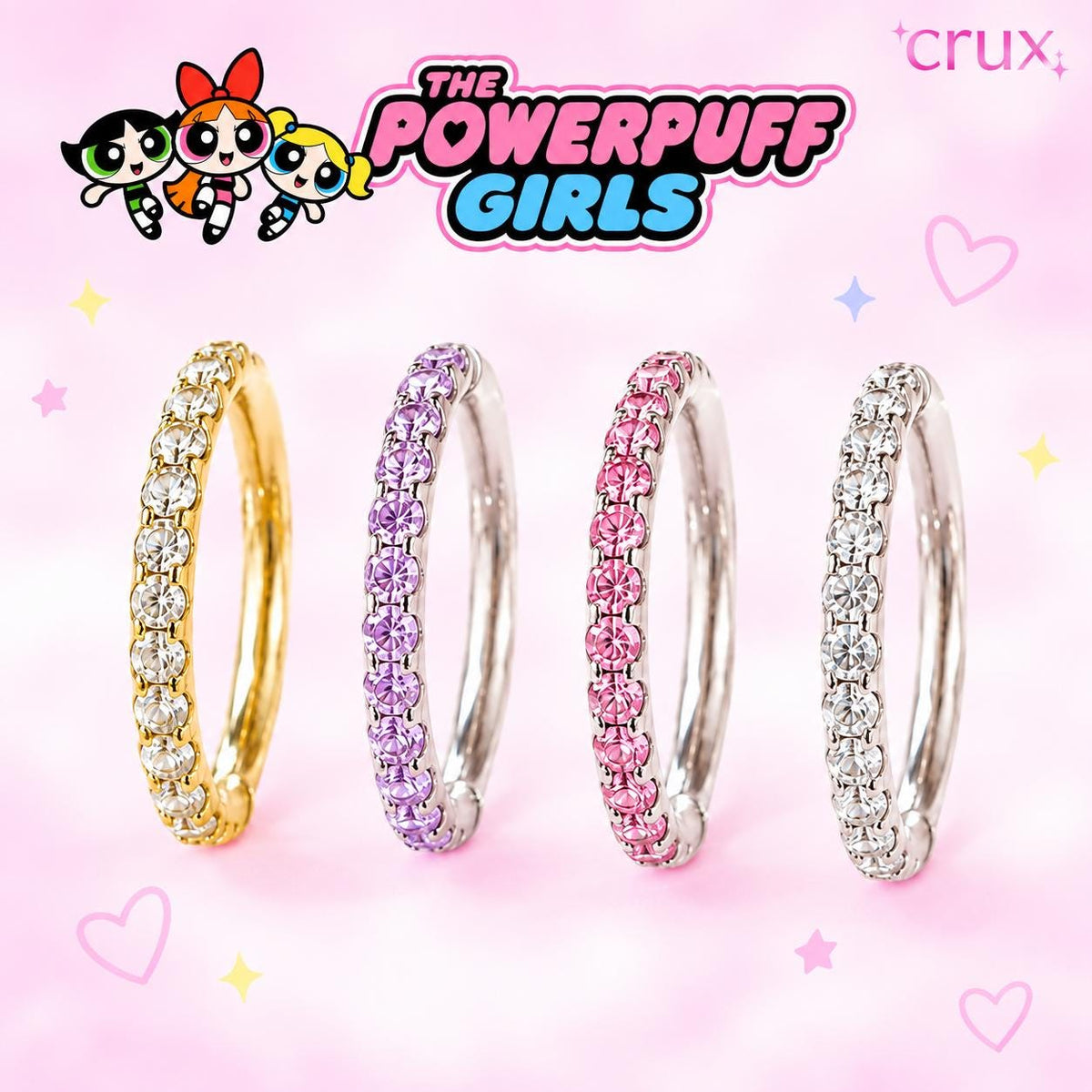 Crystal Pavé Clicker Ring